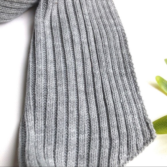 Marcus Adler Rabbit Fur Pom Pom Ribbed Scarf - Picture 7 of 8